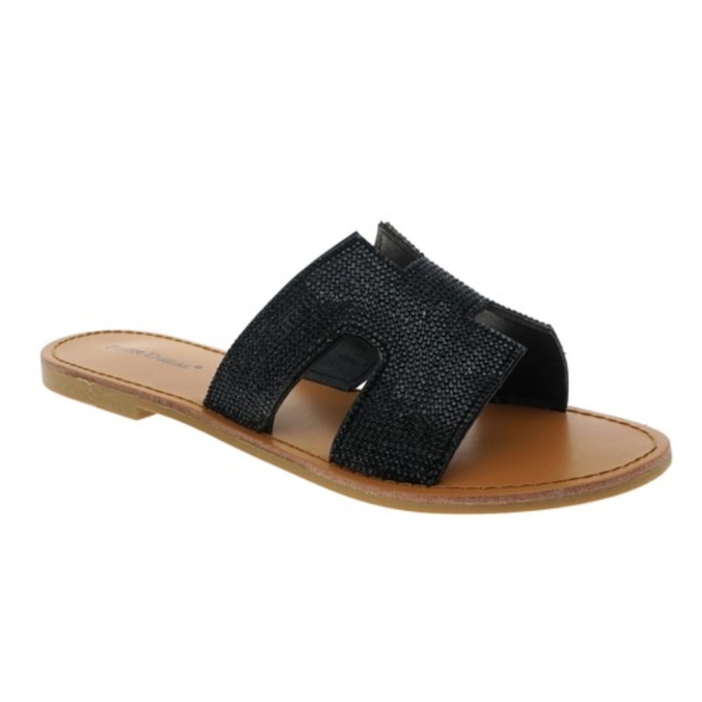 AZUL-7 BLACK  SANDALS